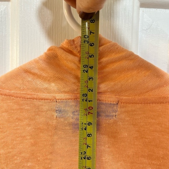 Verve Ami 100% Linen Open Front Cardigan Lightweight Long Sleeve Women Sz L - Picture 5 of 6